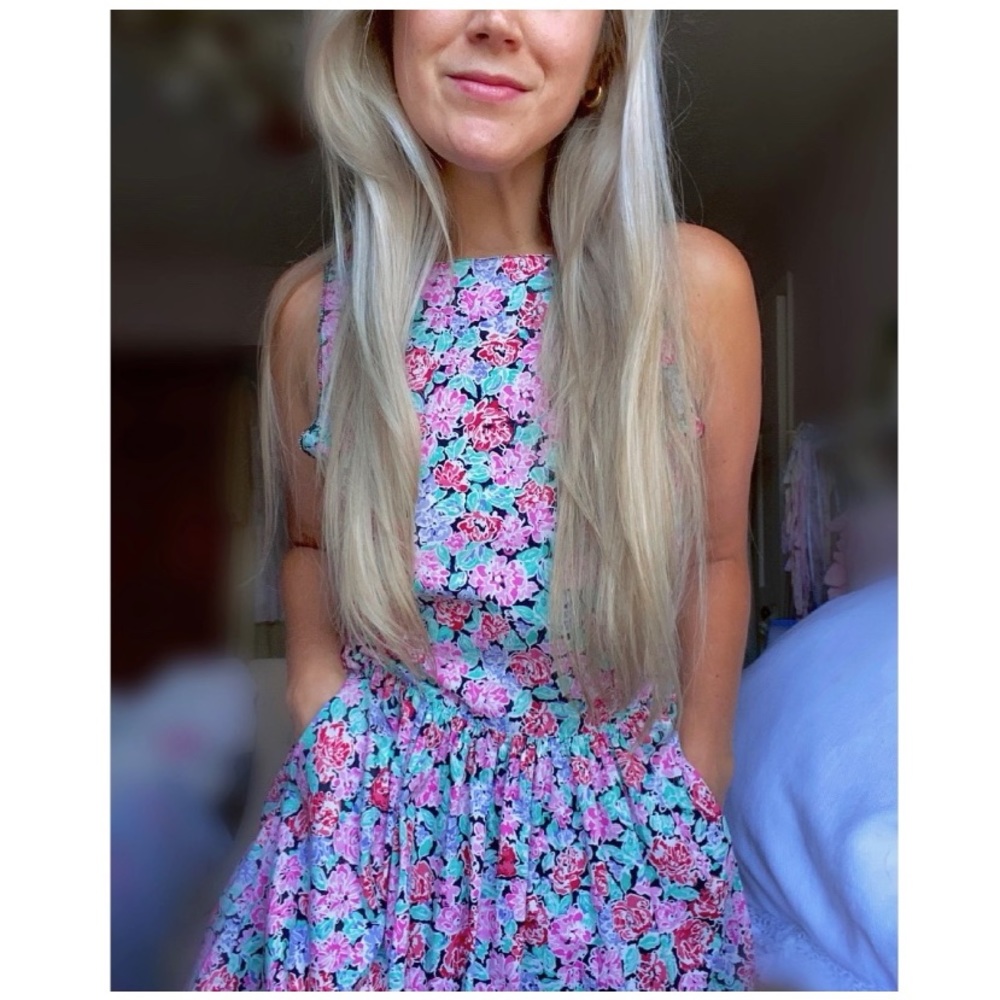 Vintage 80’s Laura Ashley Babydoll Dress- Size 12